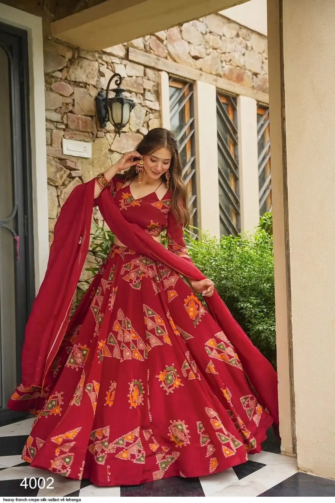 HEAVY FRENCH CREPE SILK VALLARI V4 LEHENGA 2