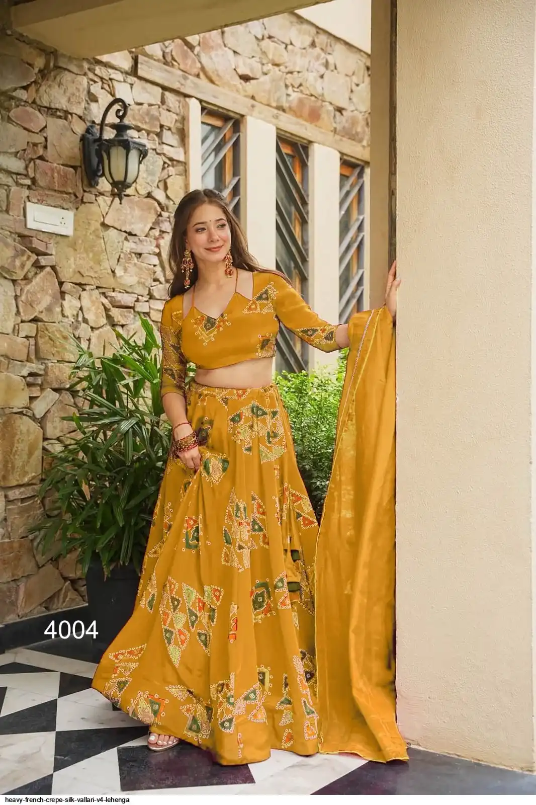 HEAVY FRENCH CREPE SILK VALLARI V4 LEHENGA 4