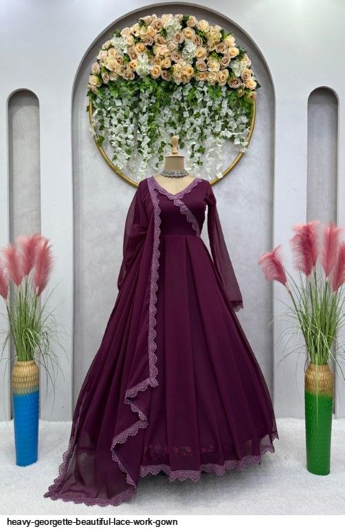 chinese dress ladies Wine Long Sleeves Fit and Flare Wrap Maxi Dress with Lace Belt for Wom