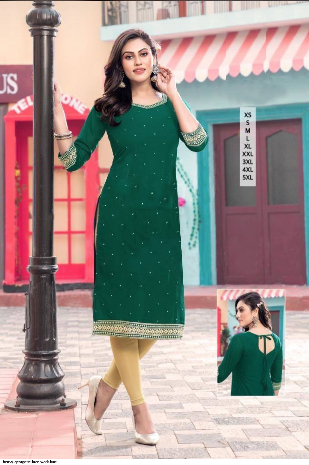 5xl georgette kurtis best sale