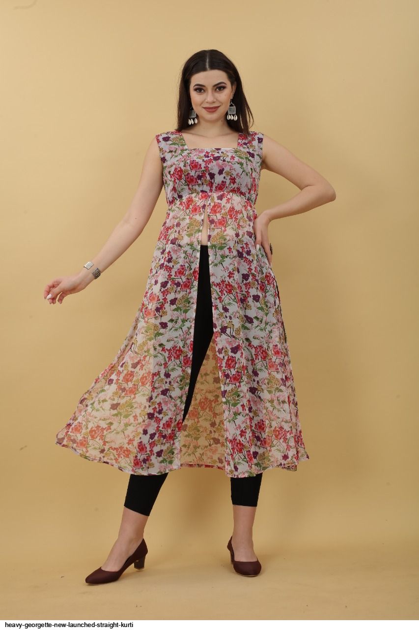 Buy Skylee Women'S Black Rayon/Georgette Pigment Print Straight Kurti  Online at Best Prices in India - JioMart.