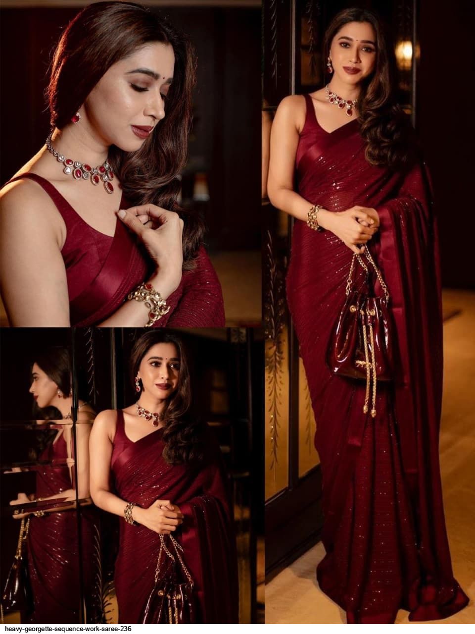 HEAVY GEORGETTE SEQUENCE WORK SAREE 236