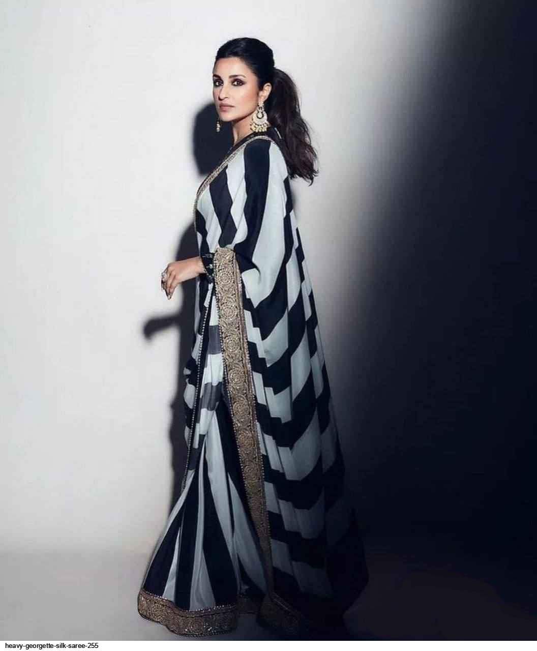 HEAVY GEORGETTE SILK SAREE 255