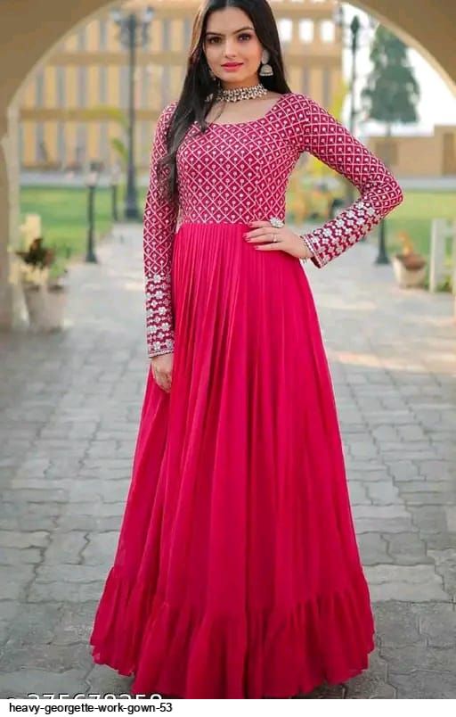 HEAVY GEORGETTE WORK GOWN 53 B