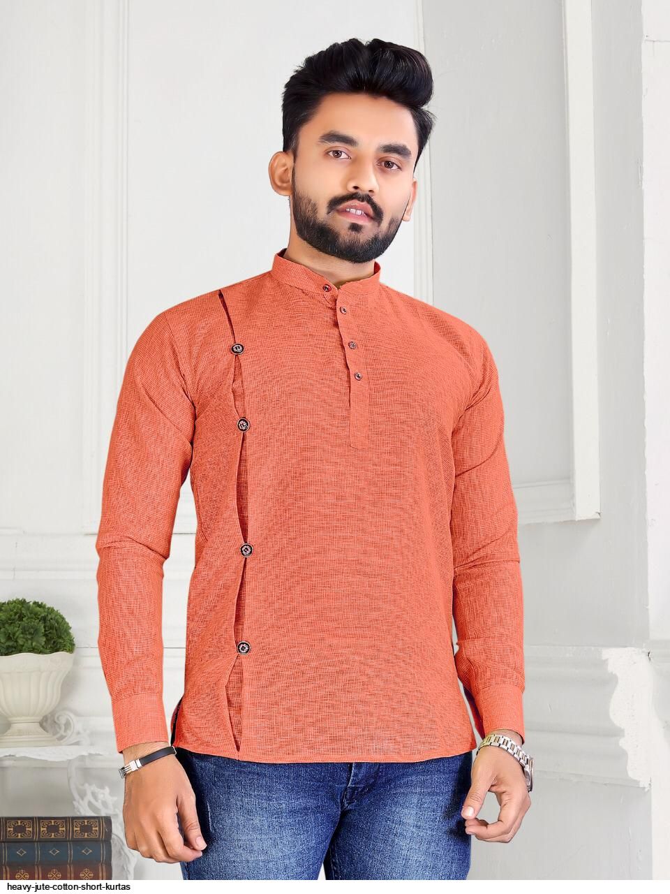HEAVY JUTE COTTON SHORT KURTAS D