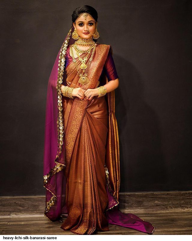 HEAVY LICHI SILK BANARASI SAREE