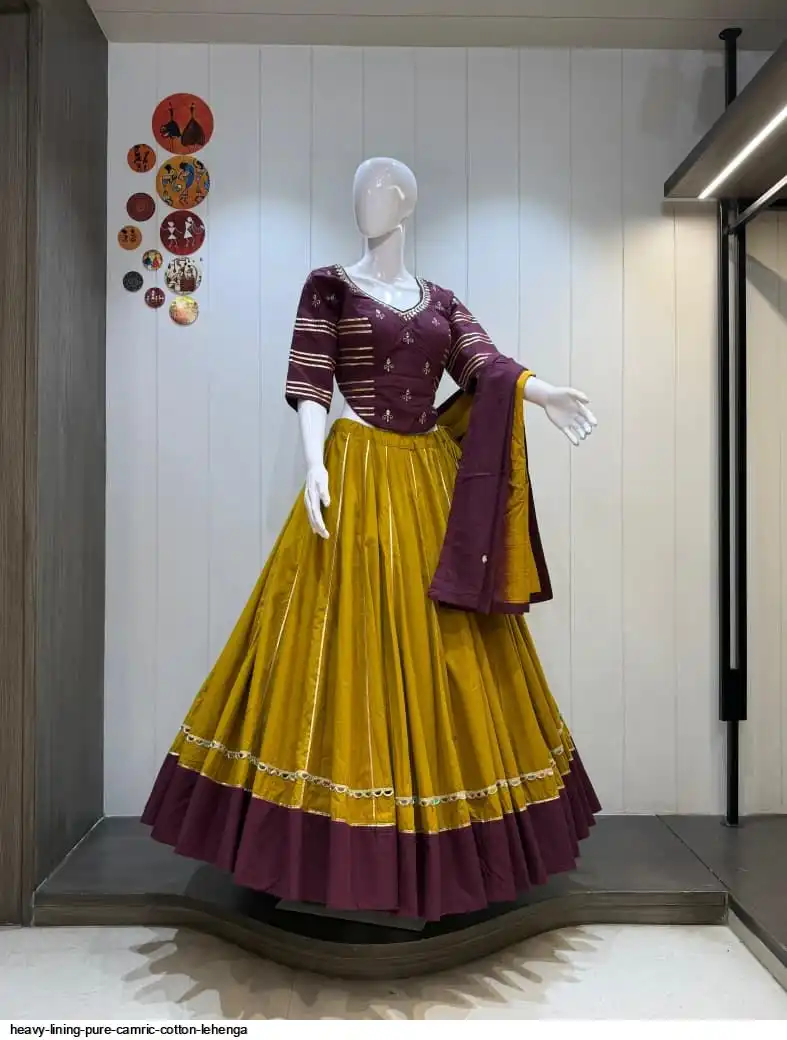 HEAVY LINING PURE CAMRIC COTTON LEHENGA 4