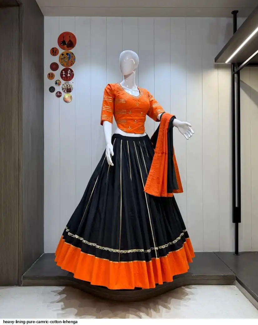 HEAVY LINING PURE CAMRIC COTTON LEHENGA 5