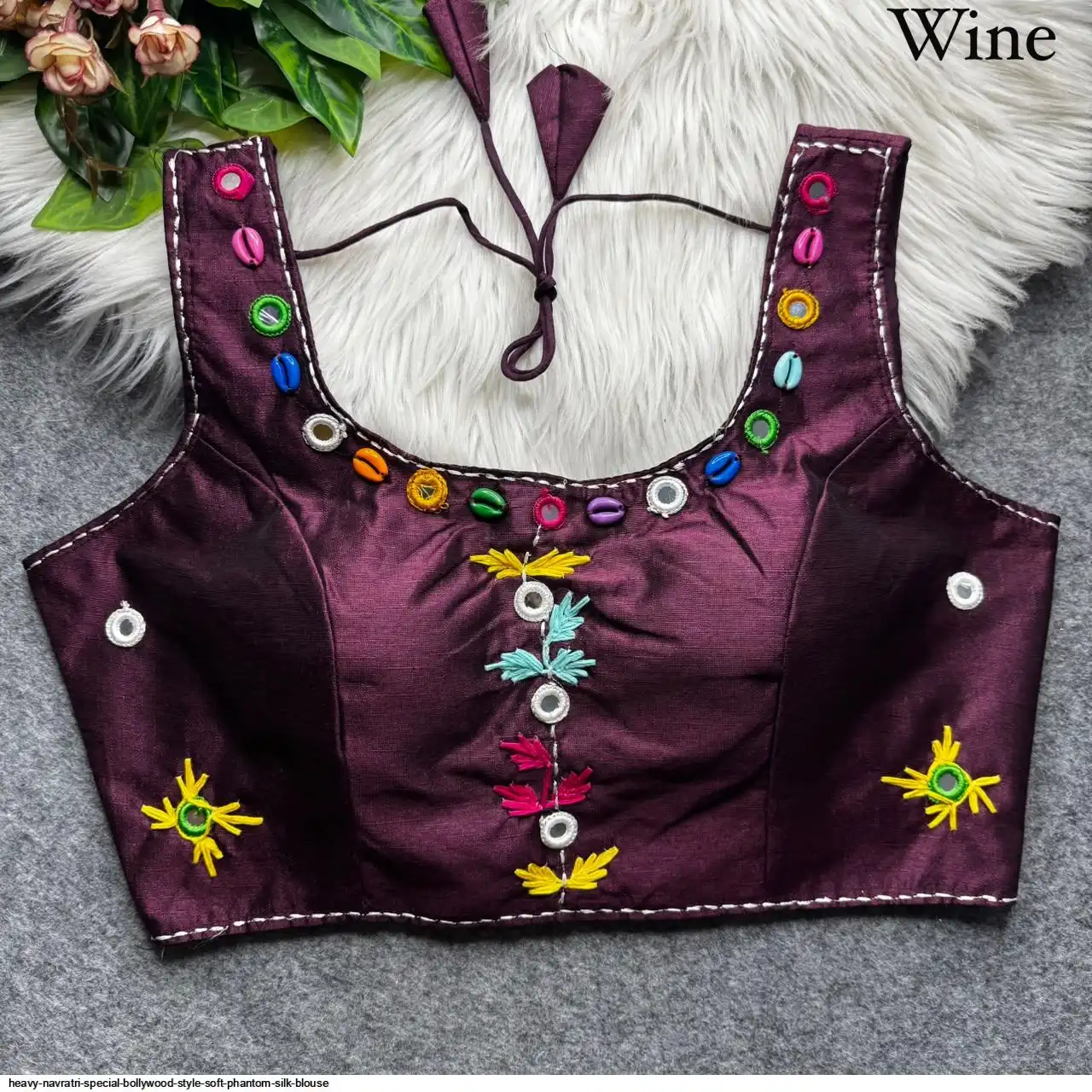 HEAVY NAVRATRI SPECIAL BOLLYWOOD STYLE SOFT PHANTOM SILK BLOUSE F