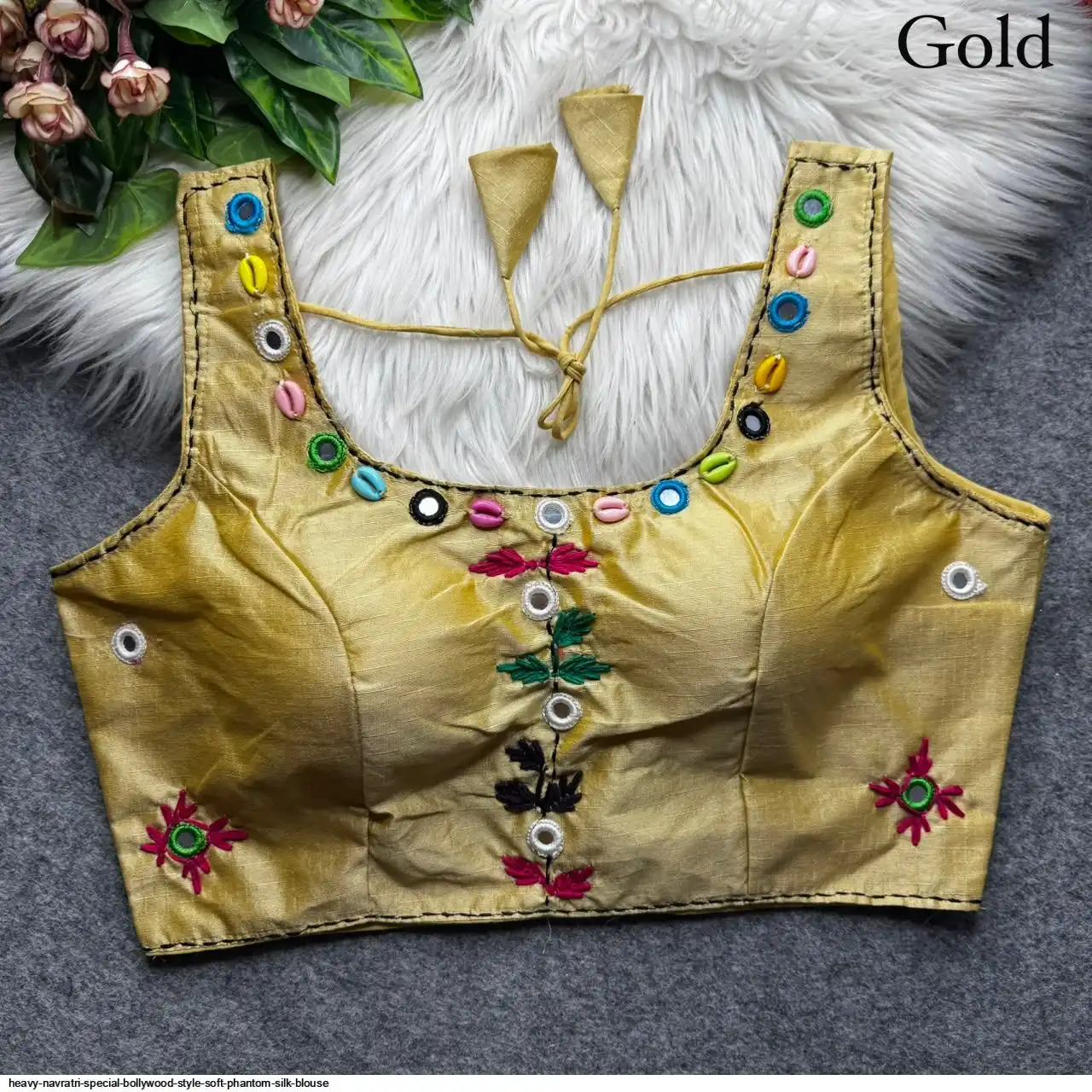 HEAVY NAVRATRI SPECIAL BOLLYWOOD STYLE SOFT PHANTOM SILK BLOUSE I