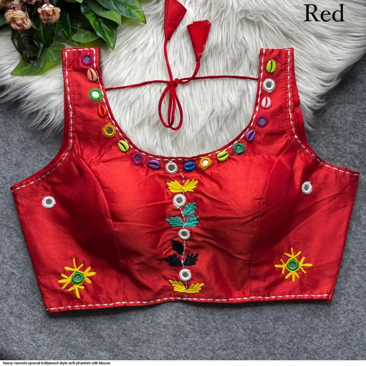 HEAVY NAVRATRI SPECIAL BOLLYWOOD STYLE SOFT PHANTOM SILK BLOUSE K