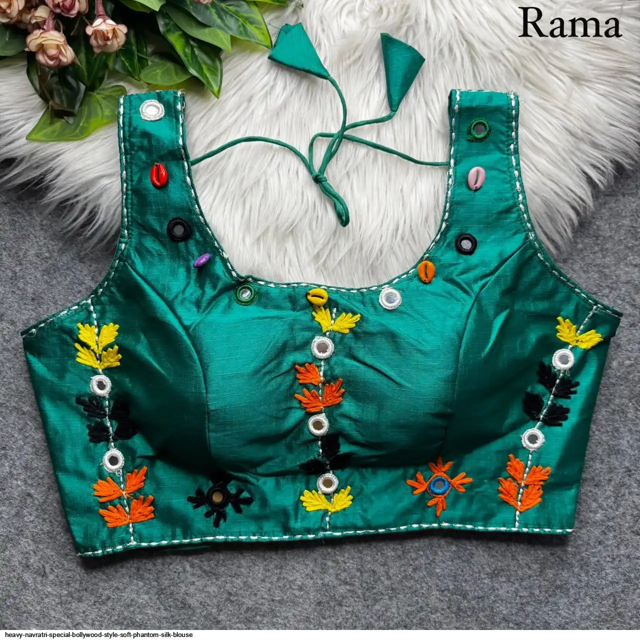 HEAVY NAVRATRI SPECIAL BOLLYWOOD STYLE SOFT PHANTOM SILK BLOUSE J