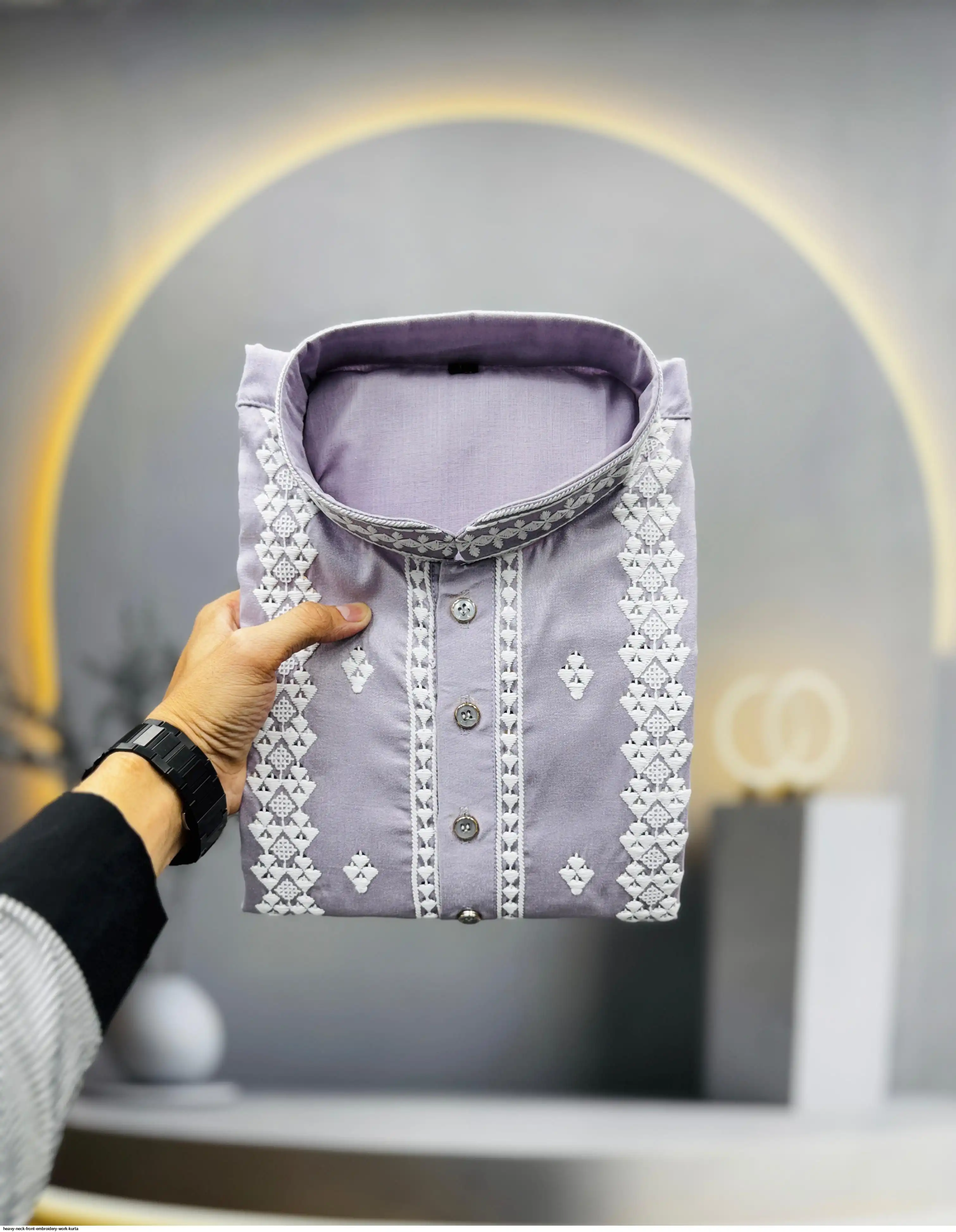 HEAVY NECK FRONT EMBROIDERY WORK KURTA E