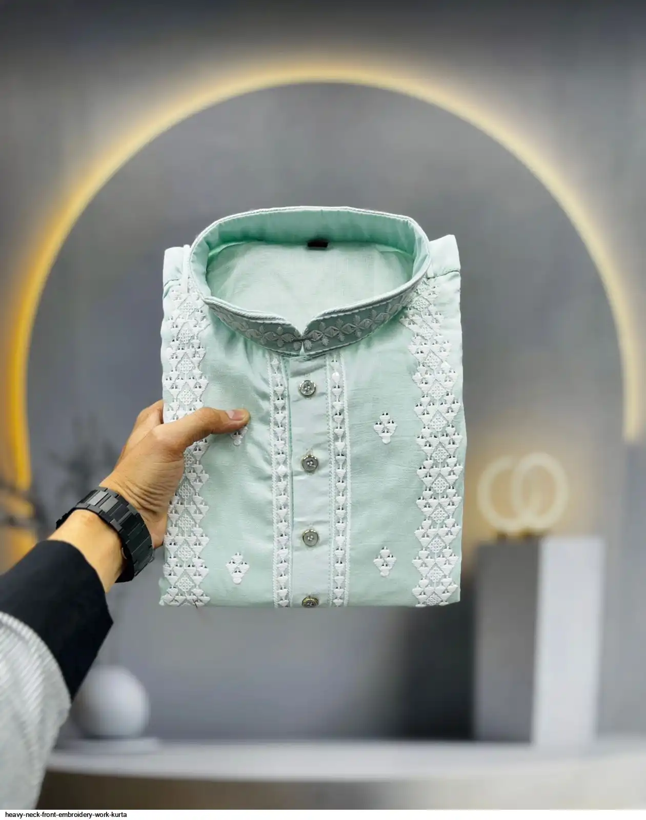 HEAVY NECK FRONT EMBROIDERY WORK KURTA H