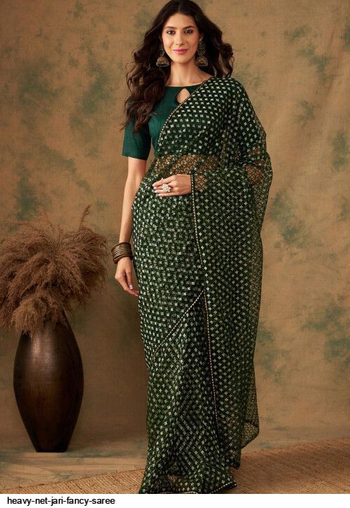 Mint Blue Heavy Designer Saree