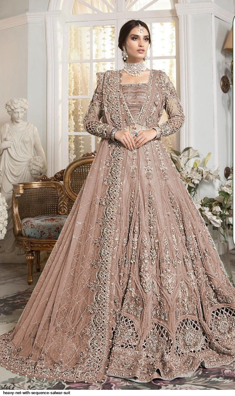 Beautiful Silk shaded Long Gown with jacket. Embellished with hand  embroidery work. | Long gown dress, Long gown design, Long dress design