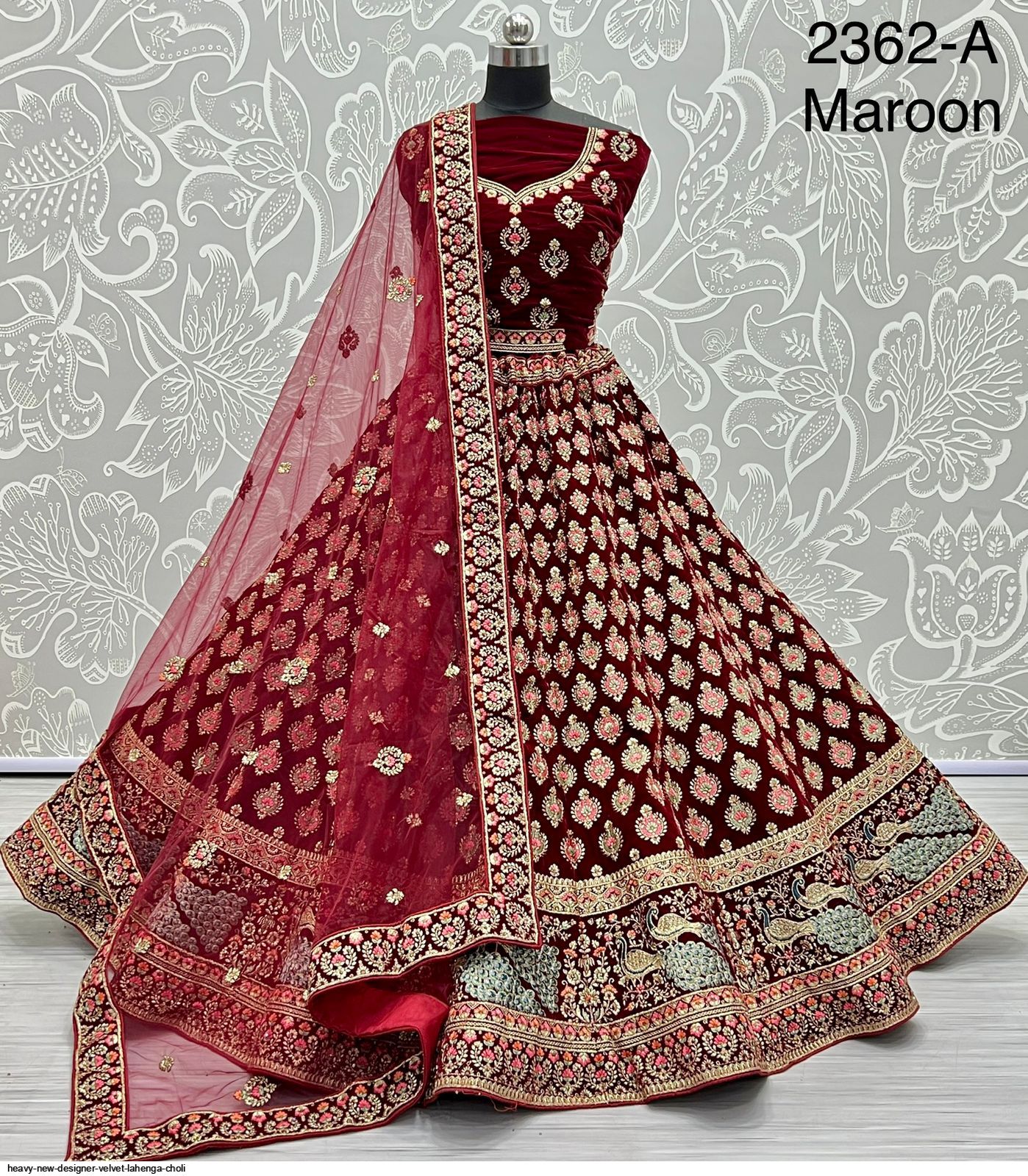 Indian Designer Ladies Velvet Lehenga Choli at Best Price in Surat | H.h.  Saree Centre