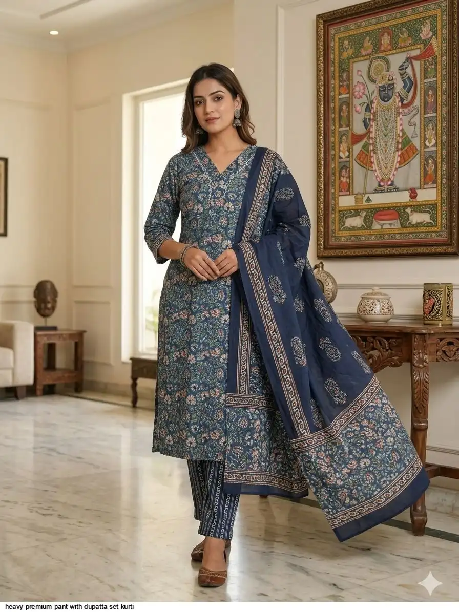 HEAVY PREMIUM PANT WITH DUPATTA SET KURTI 2