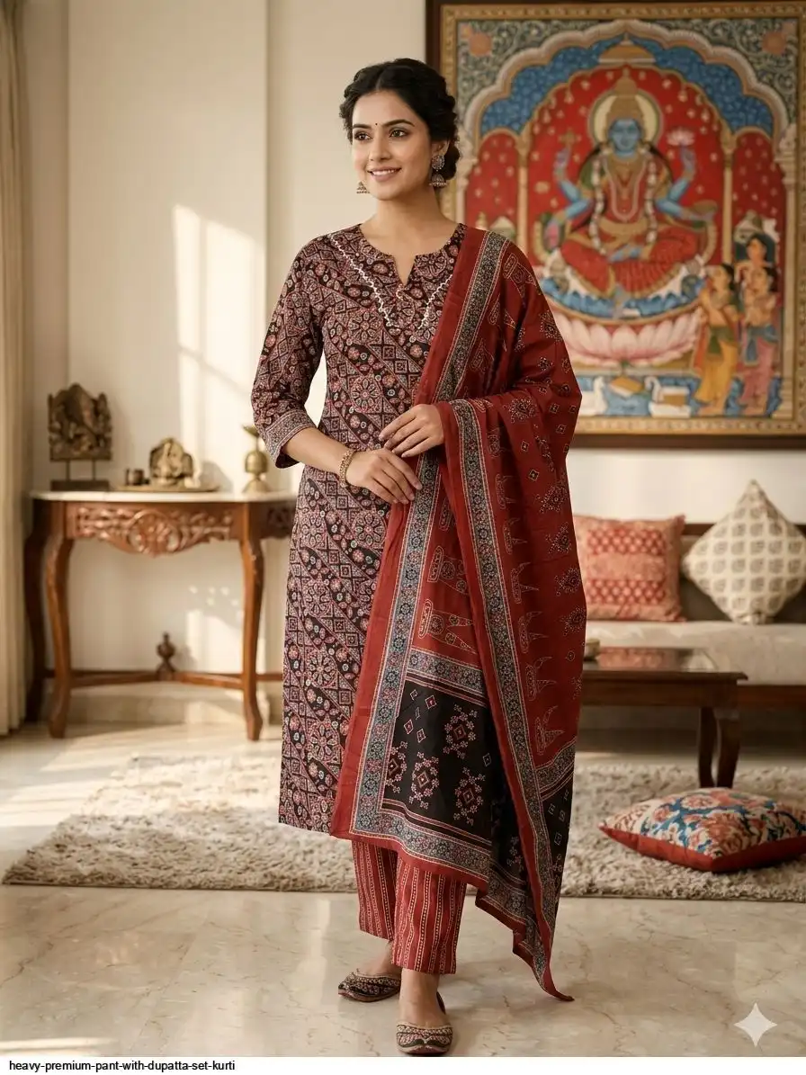 HEAVY PREMIUM PANT WITH DUPATTA SET KURTI 3