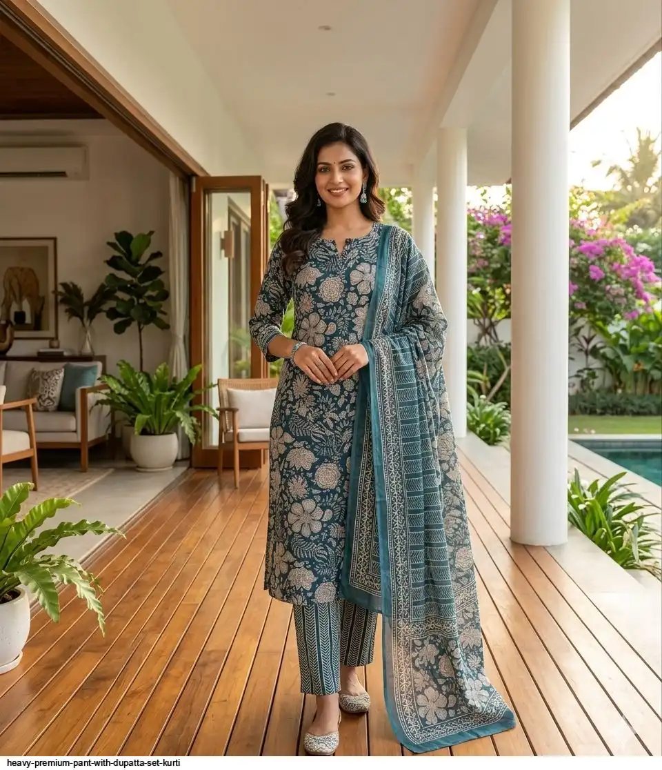 HEAVY PREMIUM PANT WITH DUPATTA SET KURTI 5