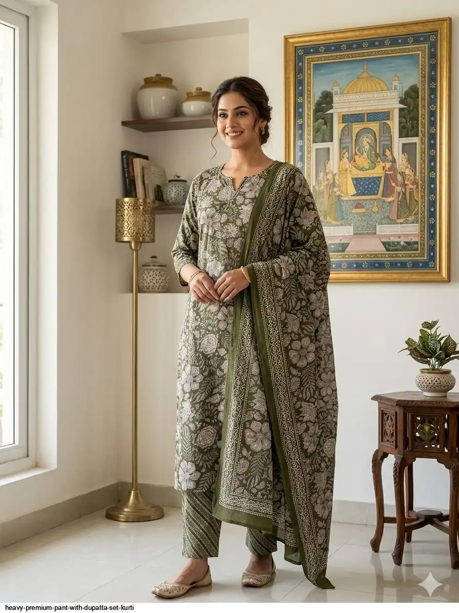 HEAVY PREMIUM PANT WITH DUPATTA SET KURTI 6