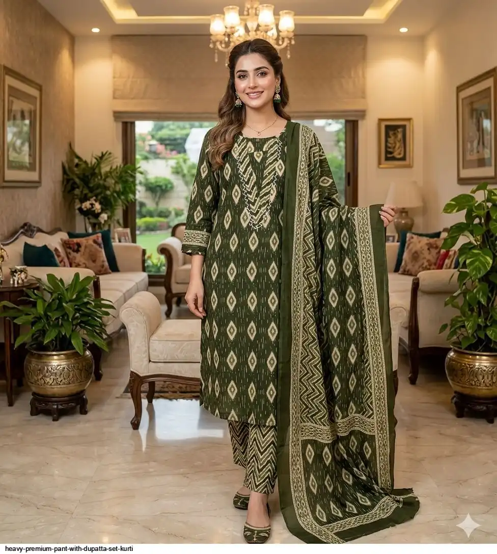 HEAVY PREMIUM PANT WITH DUPATTA SET KURTI 8