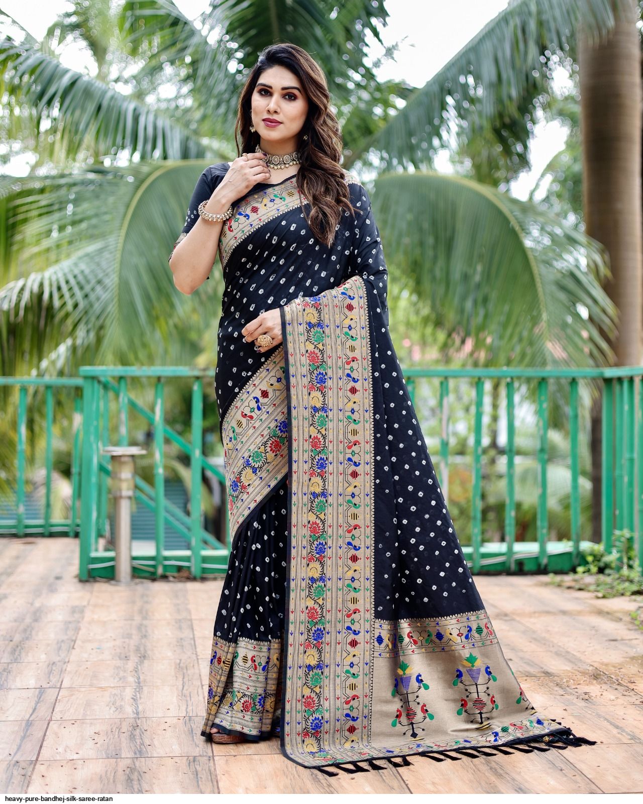 Kamal Pallu Art Silk Bandhani Saree – Arihant Fashion