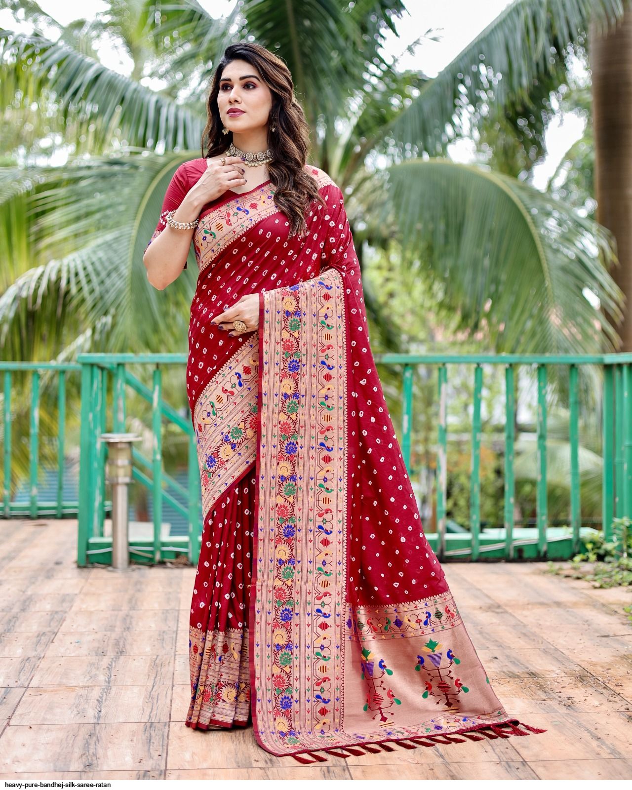 Sarees | Heavy Ethnic Bandhani Saree | Freeup