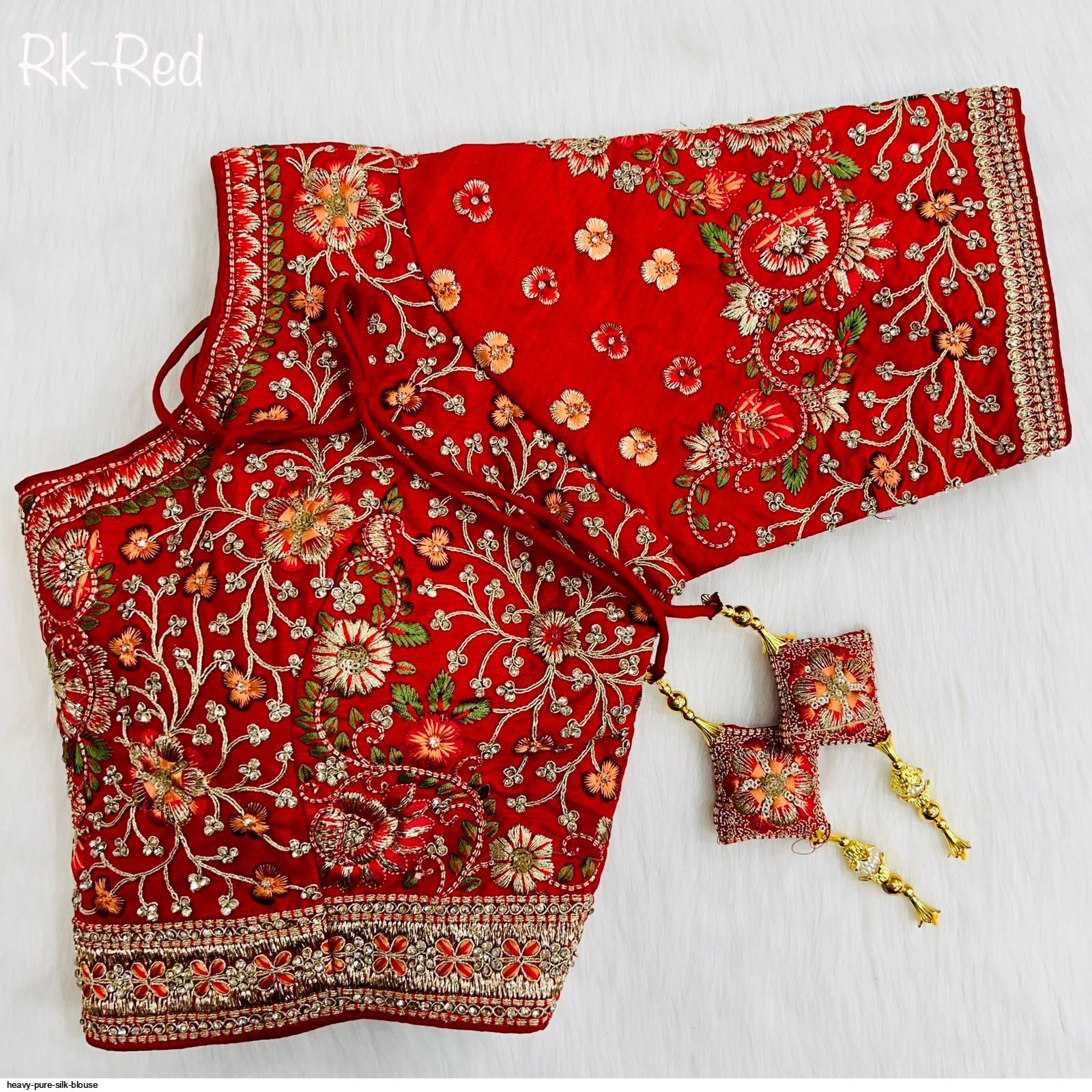 Black Pure Heavy Soft Pure Gaji Silk Blouse main image 1