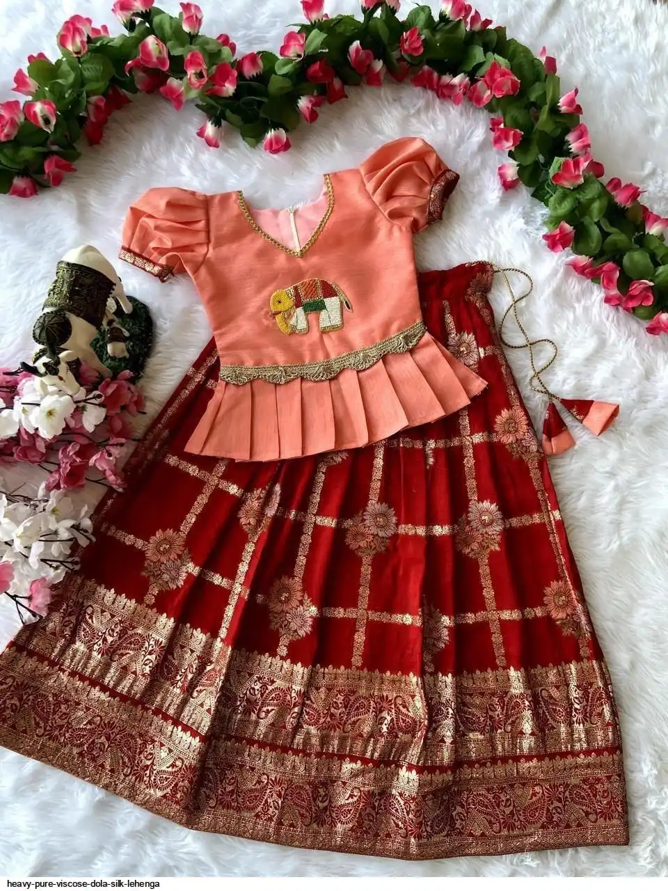 HEAVY PURE VISCOSE DOLA SILK LEHENGA C
