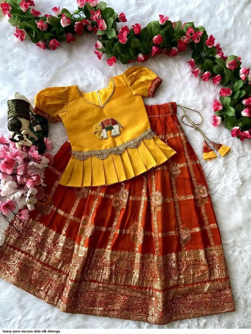 HEAVY PURE VISCOSE DOLA SILK LEHENGA D