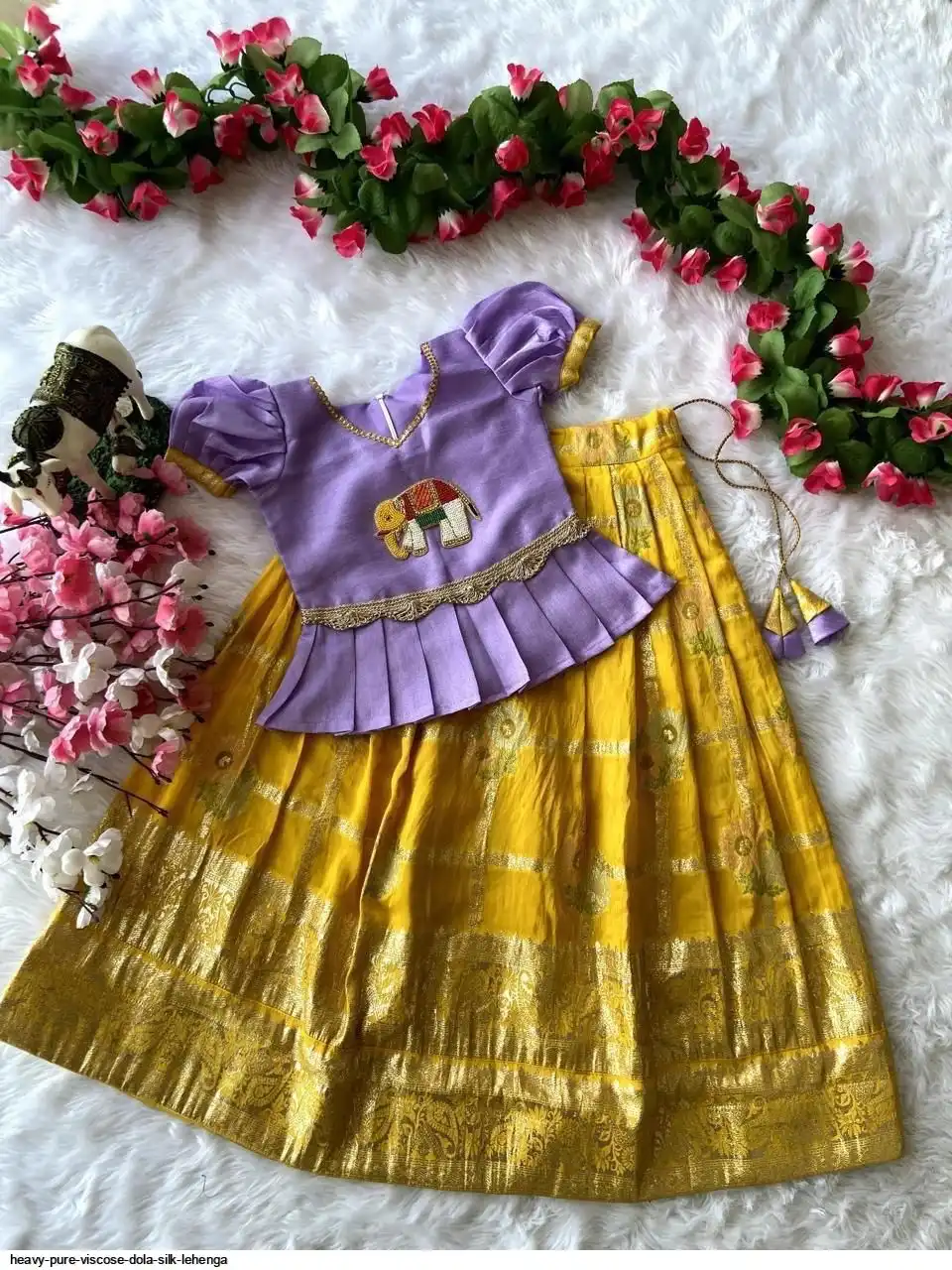 HEAVY PURE VISCOSE DOLA SILK LEHENGA F