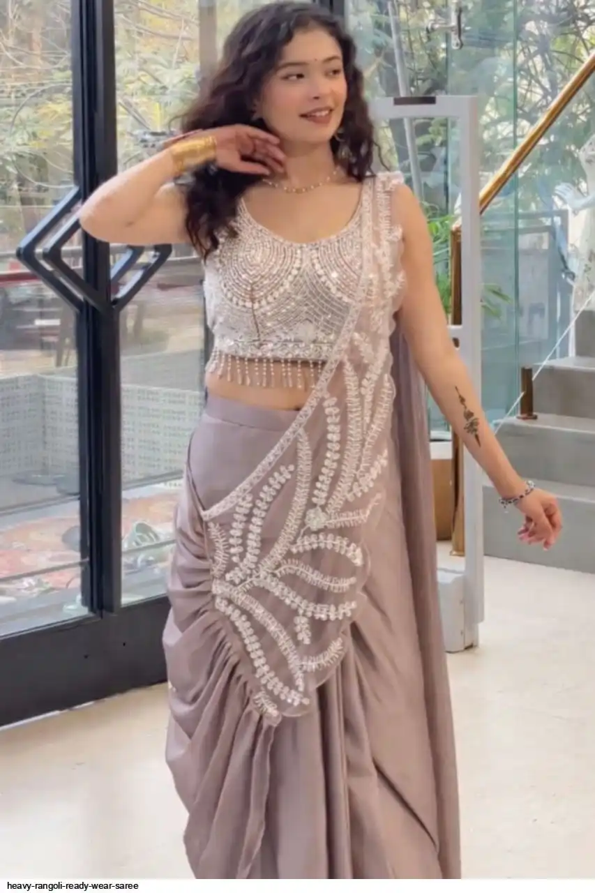HEAVY RANGOLI READY WEAR SAREE B