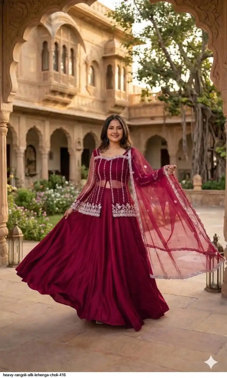 HEAVY RANGOLI SILK LEHENGA CHOLI 416 B