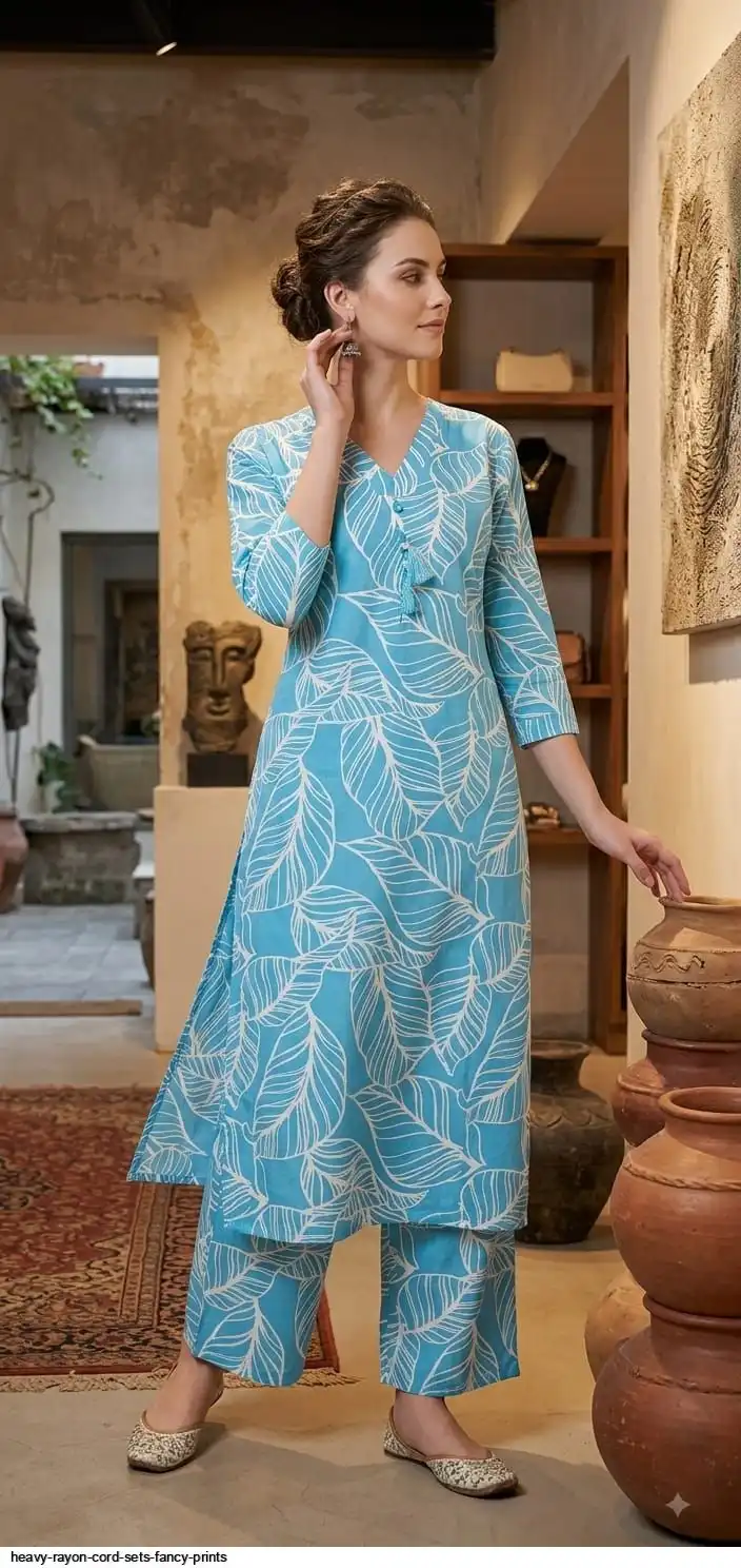 HEAVY RAYON CORD SETS FANCY PRINTS D