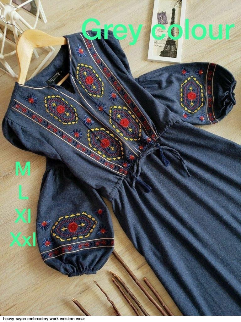 HEAVY RAYON EMBROIDERY WORK WESTERN WEAR