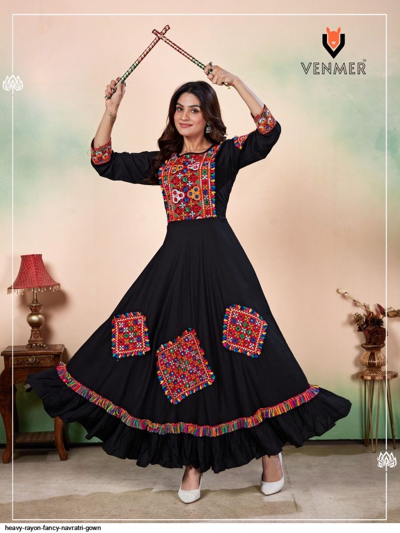 Heavy Rayon Fancy NAVRATRI GOWN