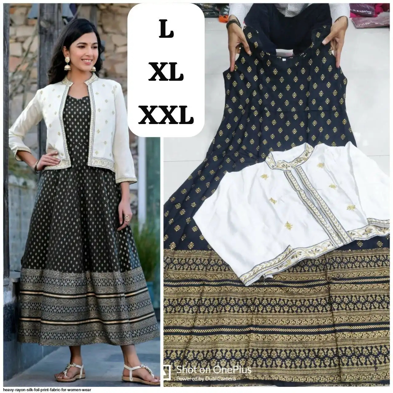 HEAVY RAYON SILK FOIL PRINT FABRIC FOR WOMEN WEAR 4
