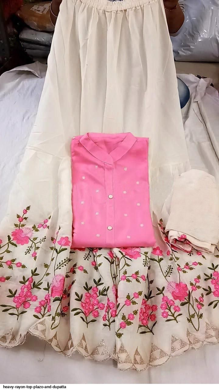 HEAVY RAYON TOP PLAZO AND DUPATTA