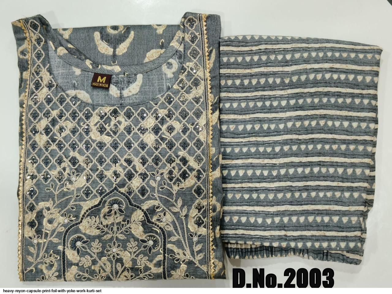 REYON COTTON HEAVY EMBROIDERED WITH (PERALS MOTI WORK)