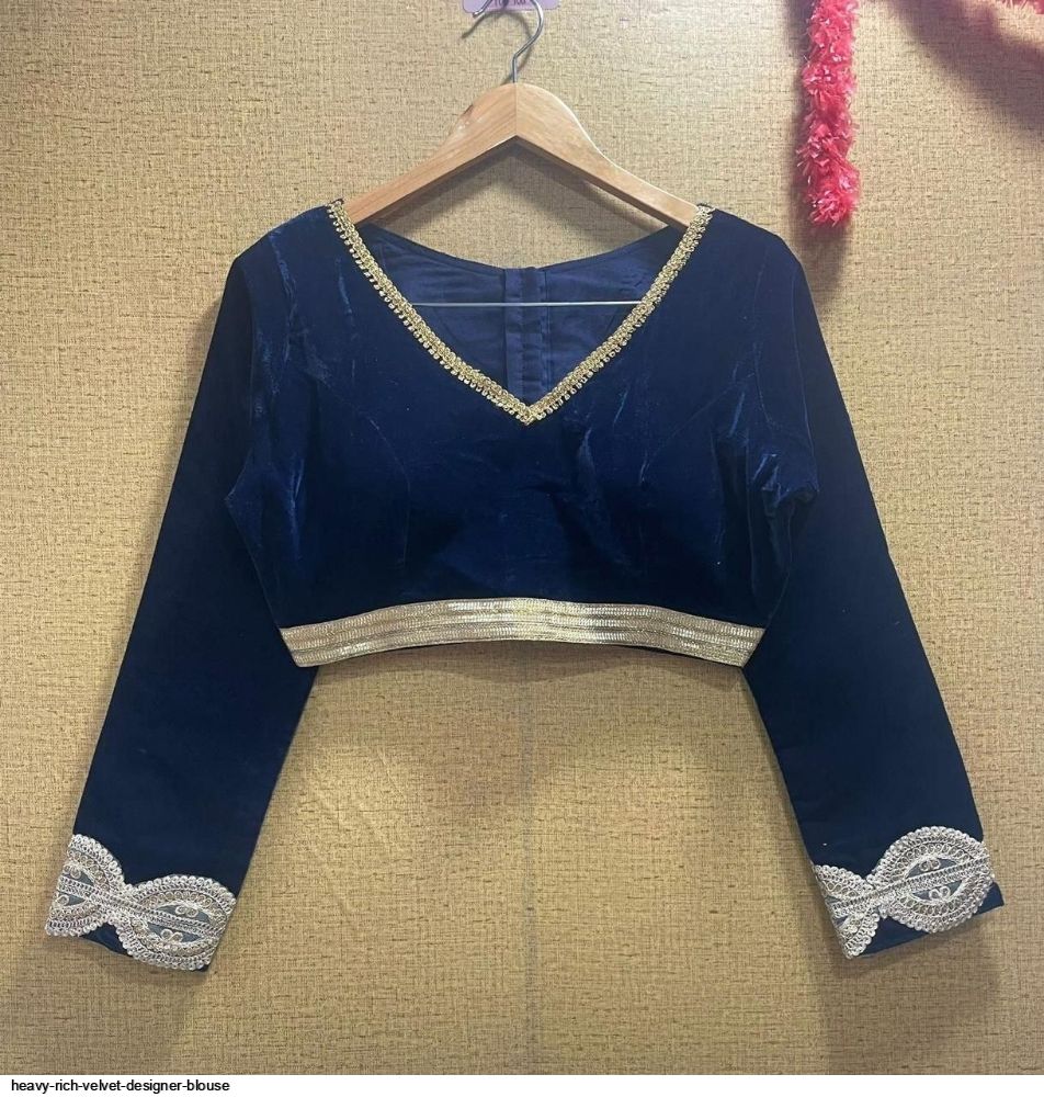 Velvet best sale designer blouse