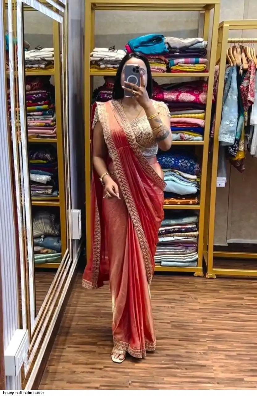 HEAVY SOFT SATIN SAREE B