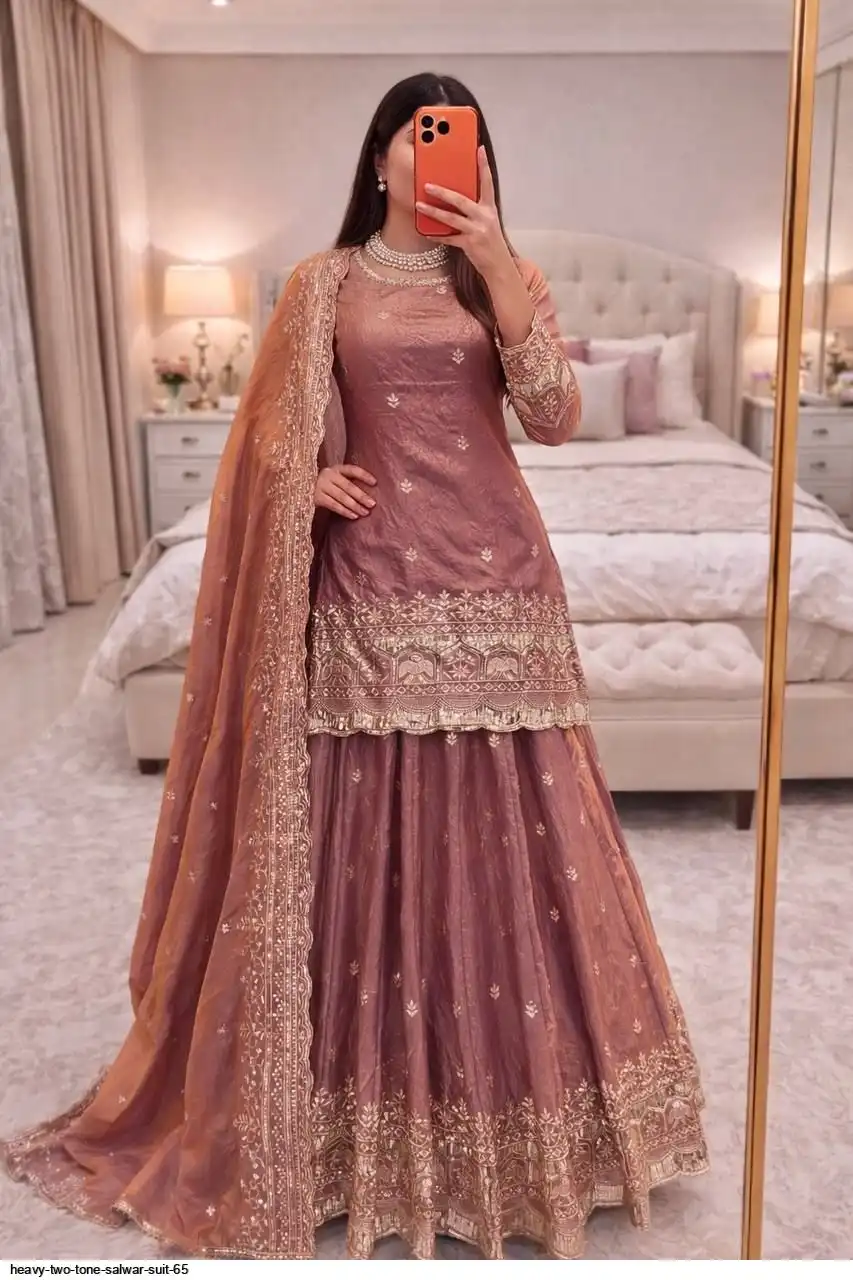 HEAVY TWO TONE SALWAR SUIT 65 A
