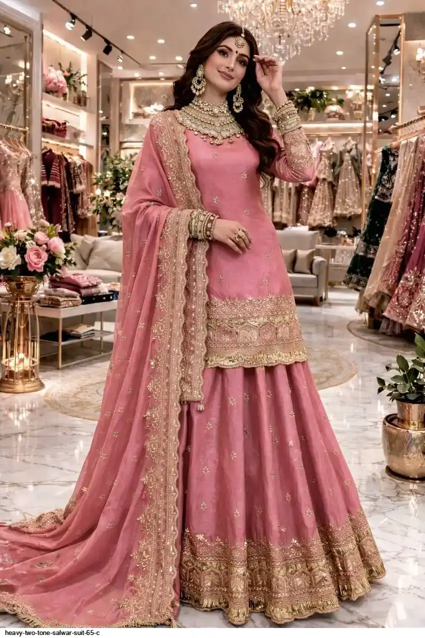 HEAVY TWO TONE SALWAR SUIT 65 C
