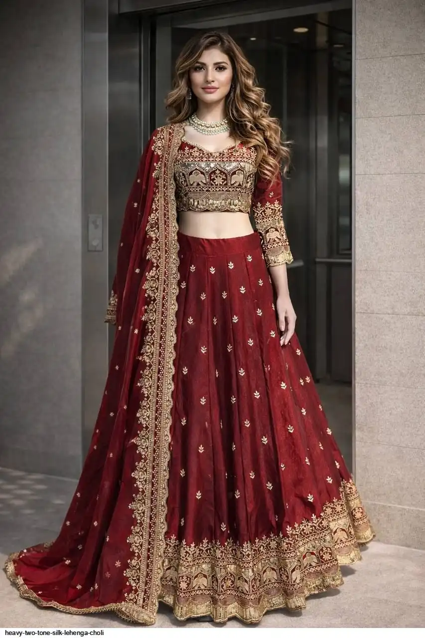 HEAVY TWO TONE SILK LEHENGA CHOLI B