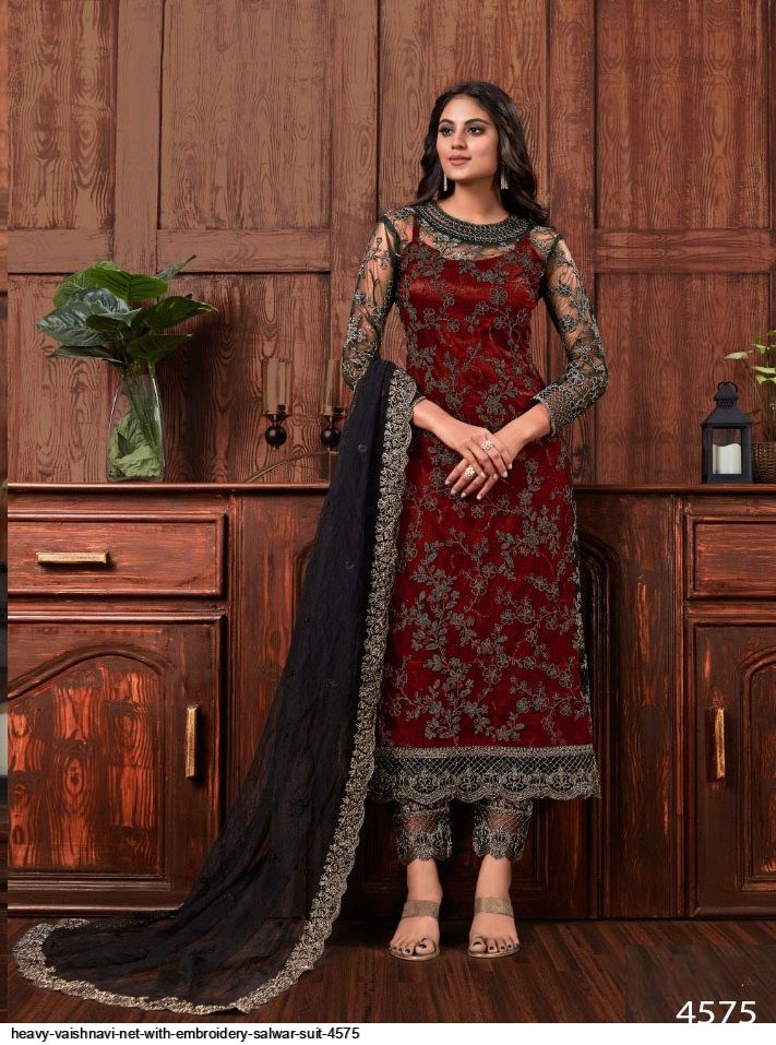HEAVY VAISHNAVI NET with embroidery SALWAR SUIT 4575 HEAVY VAISHNAVI NET with embroidery SALWAR SUIT 4575