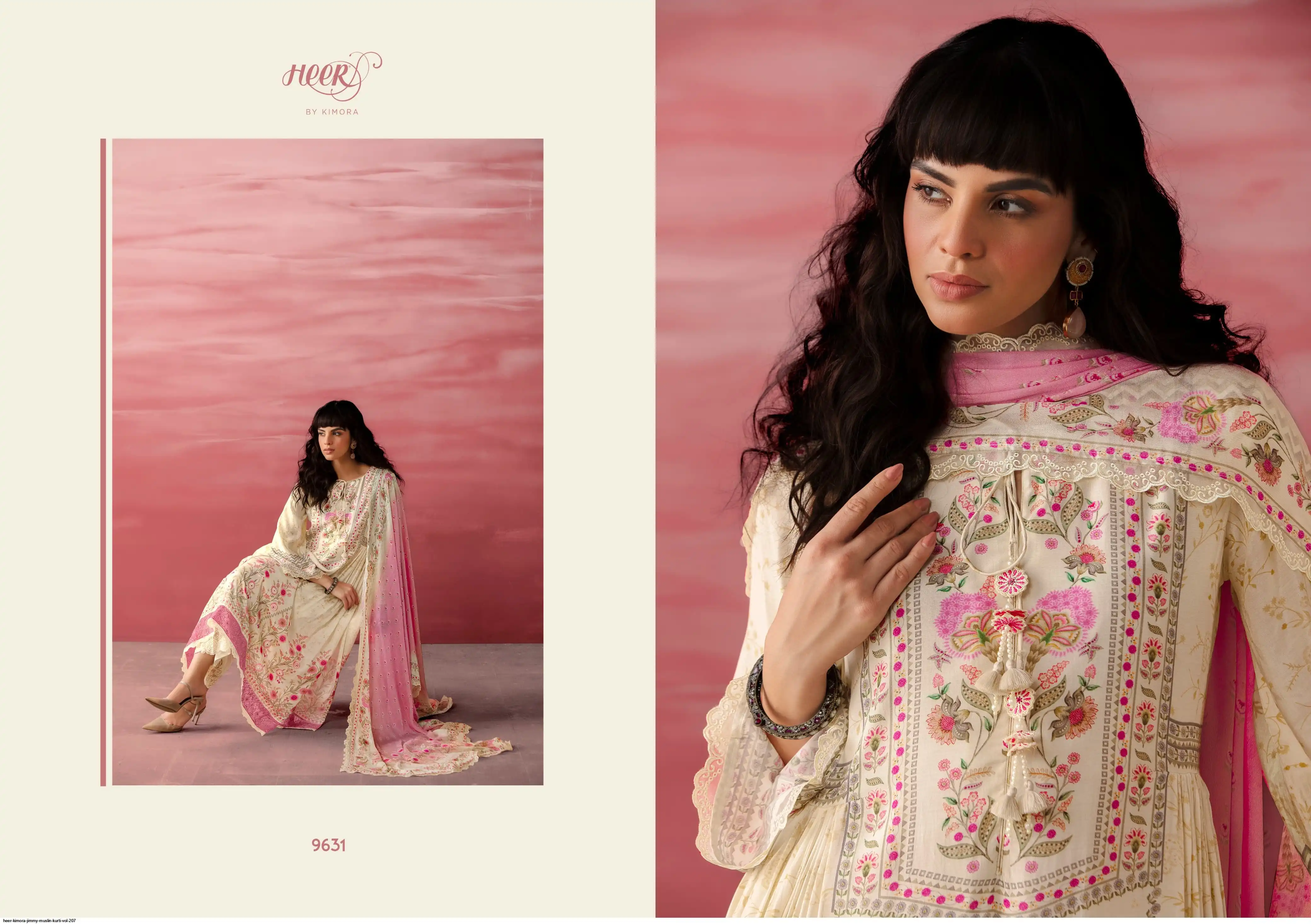 KIMORA HEER KIMOR JIMMY MUSLIN SALWAR SUIT