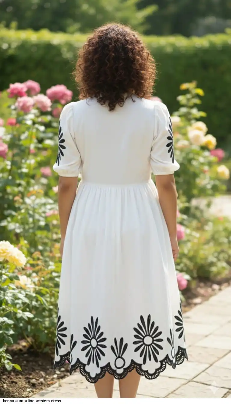 navy blue dress for baby girl Women's Western Puff Short Sleeve Smocked Midi A-Line Dress