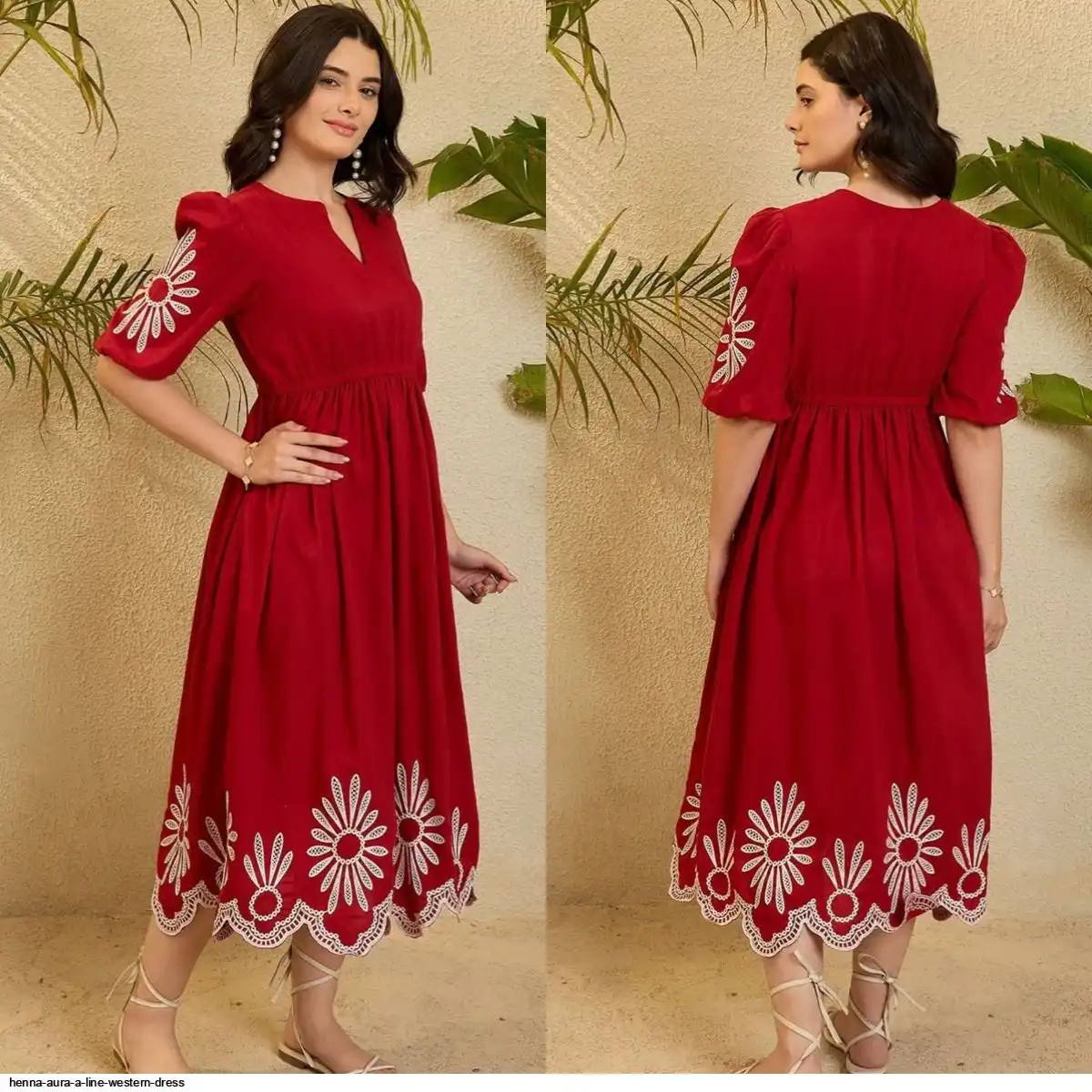 HENNA AURA A LINE WESTERN DRESS C