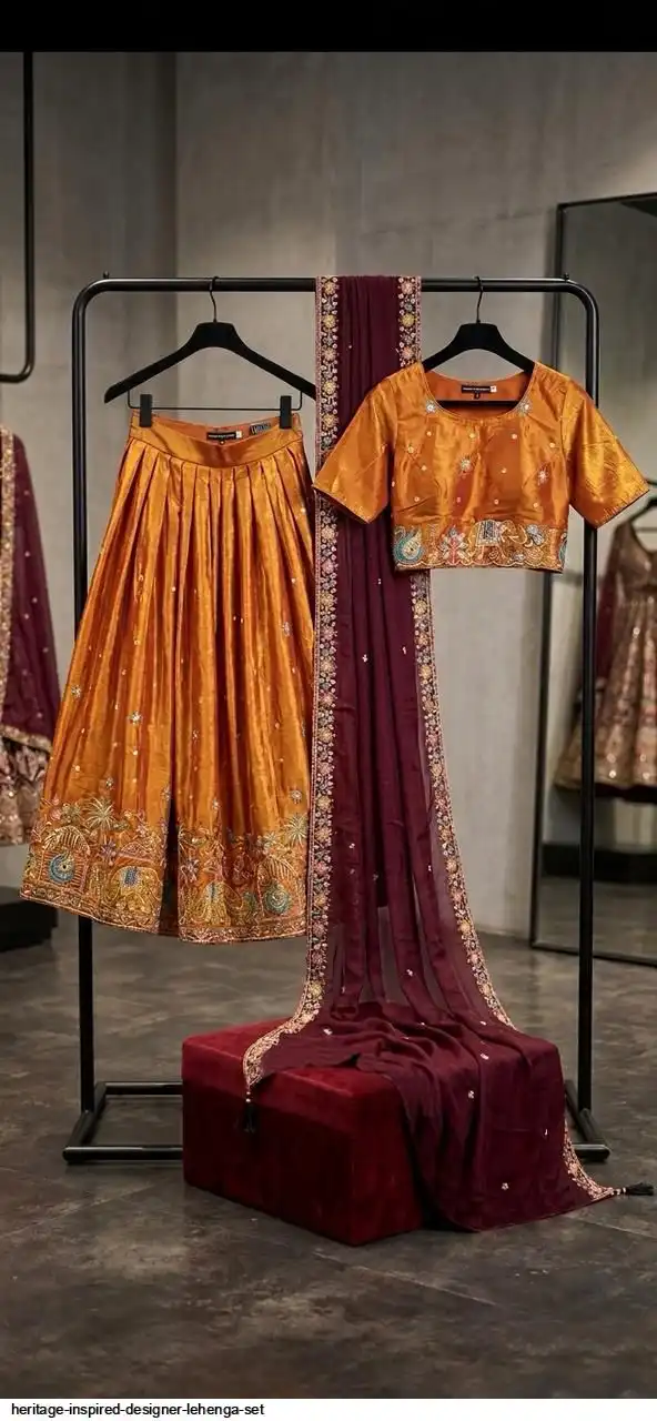HERITAGE INSPIRED DESIGNER LEHENGA SET D